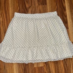 NWT- women’s skirt - loft - white with black polka dot